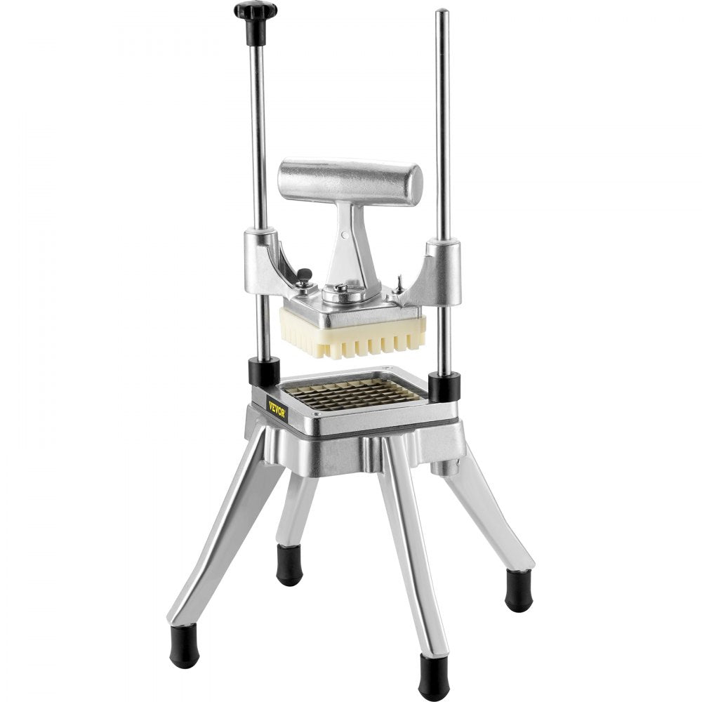 VEVOR Commercial Vegetable Fruit Chopper 1/4" Blade Heavy Duty Professional Food Dicer Kattex French Fry Cutter Onion Slicer Stainless Steel for Tomato Peppers Potato Mushroom 