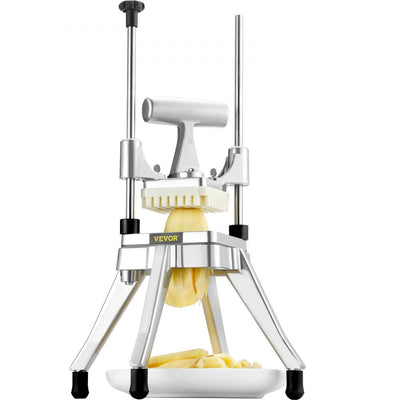 VEVOR Commercial Vegetable Fruit Chopper 1/4" Blade Heavy Duty Professional Food Dicer Kattex French Fry Cutter Onion Slicer Stainless Steel for Tomato Peppers Potato Mushroom 