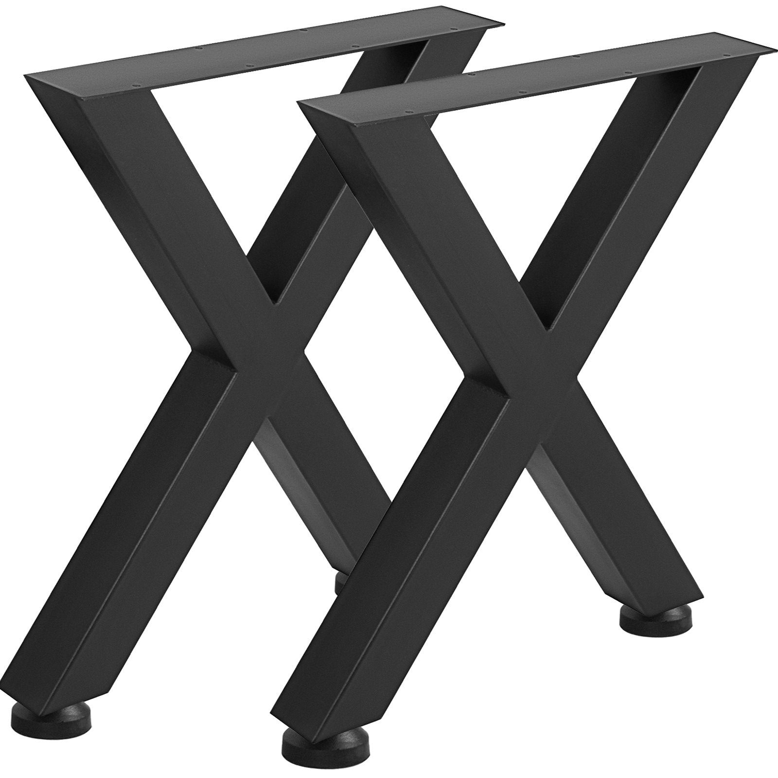 15.7”x15.5” 2pc Table Leg x-style Black Steel Diy Office Table Legs Heavy Duty 
