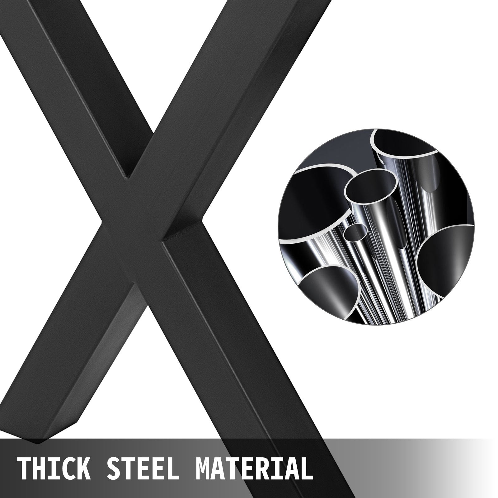 2X Table Legs Metal Dining Table Leg 28.3"x 29.9"X-Style Bench Legs Coffee Table 