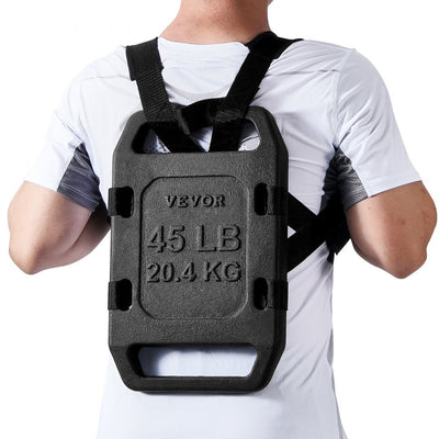VEVOR Cast Iron Ruck Weights for Rucking Weight Plate with Handle 45LB Single 