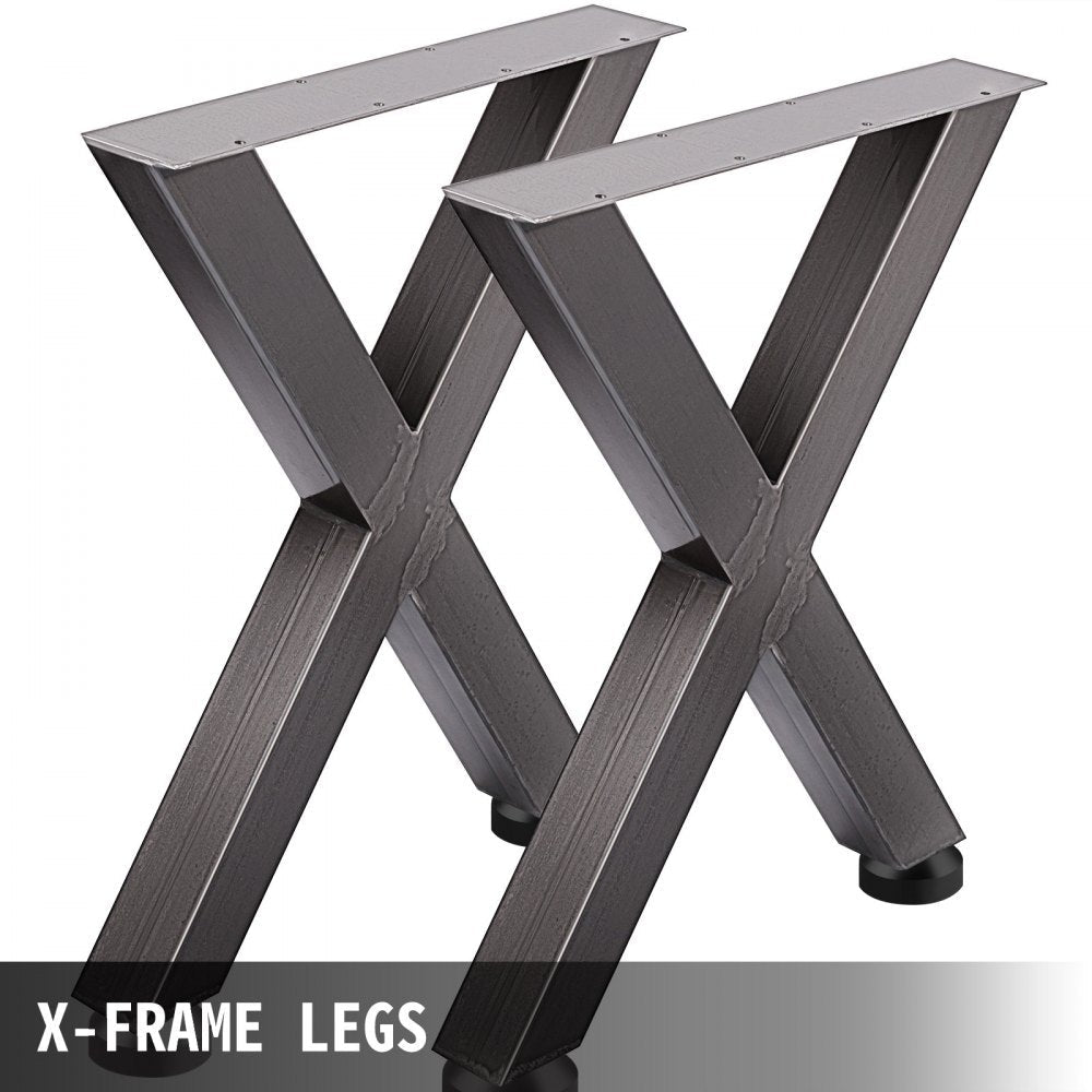 Table Legs 28.4" Inch X Shape Dining Table Desk 2pc Heavy Duty Stainless Metal 