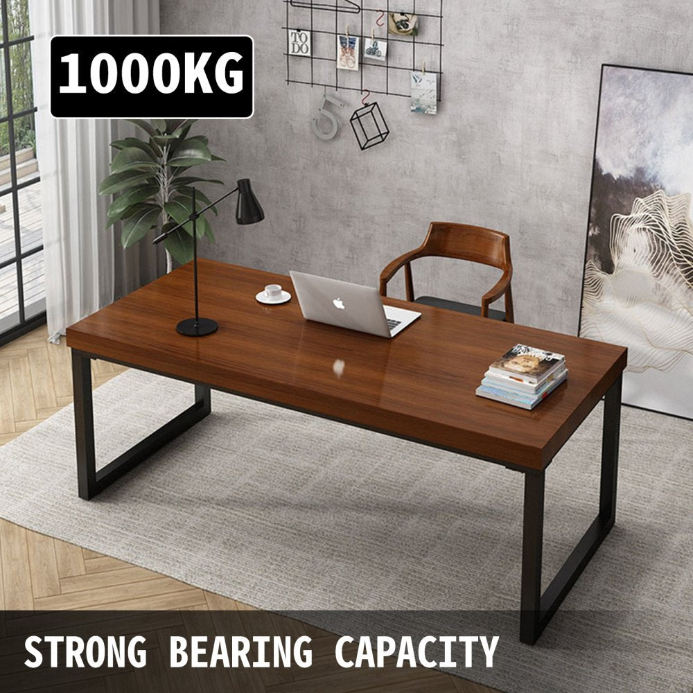 VEVOR 28x27x3.1 Inch Set of 2 Steel Table Legs, 28 Height 27 Wide Dining Table Legs,Heavy Duty 3.1" Width Box Section Square Table Legs, Black Color Industrial Country Style Metal Dining Legs 