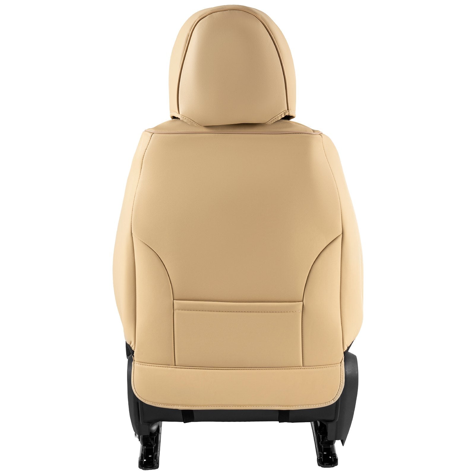 VEVOR Seat Covers, Universal Car Seat Covers Front Seats, 6pcs Faux Leather Seat Cover, Full Enclosed Design, Detachable Headrest and Airbag Compatible, for Most Cars SUVs and Trucks Beige 