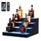 VEVOR LED Lighted Liquor Bottle Display Bar Shelf RF & App Control 16