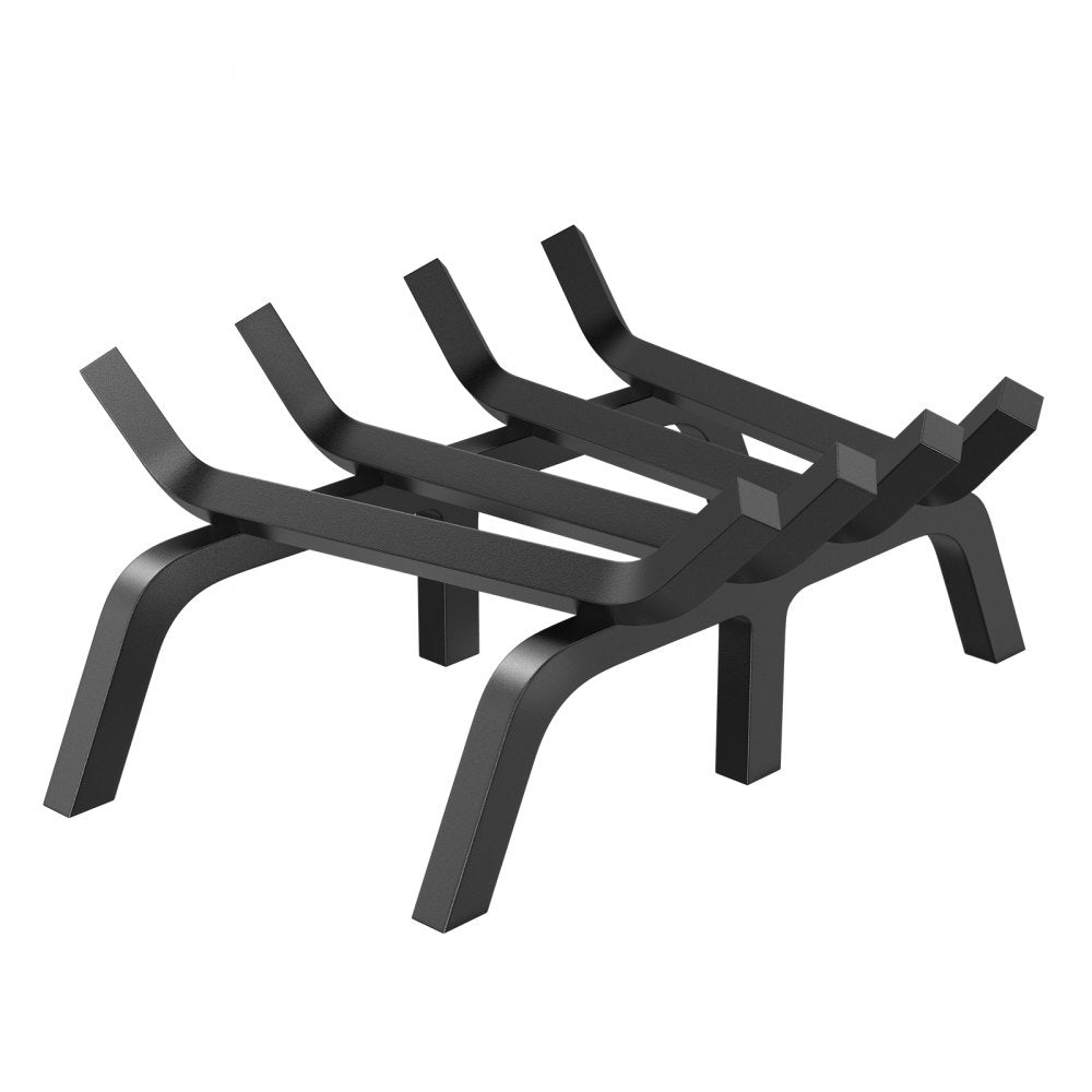 VEVOR Fireplace Log Grate, 18 inch Heavy Duty Fireplace Grate with 6 Support Legs, 3/4’’ Solid Powder-coated Steel Bars, Log Firewood Burning Rack Holder for Indoor and Outdoor Fireplace 