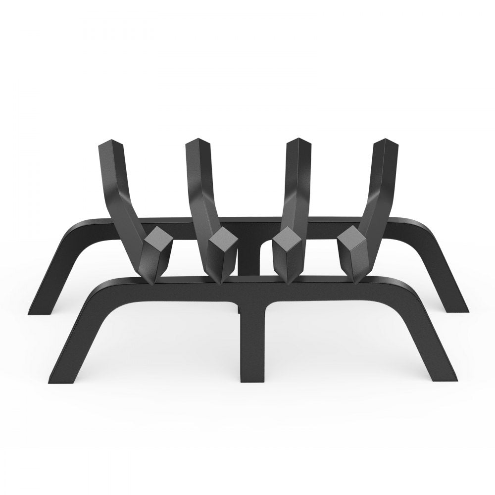 VEVOR Fireplace Log Grate, 18 inch Heavy Duty Fireplace Grate with 6 Support Legs, 3/4’’ Solid Powder-coated Steel Bars, Log Firewood Burning Rack Holder for Indoor and Outdoor Fireplace 