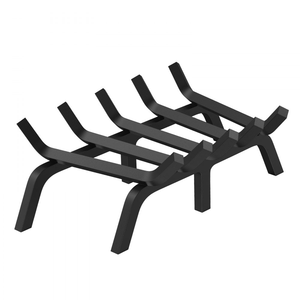 VEVOR Fireplace Log Grate, 21 inch Heavy Duty Fireplace Grate with 6 Support Legs, 3/4’’ Solid Powder-coated Steel Bars, Log Firewood Burning Rack Holder for Indoor and Outdoor Fireplace 