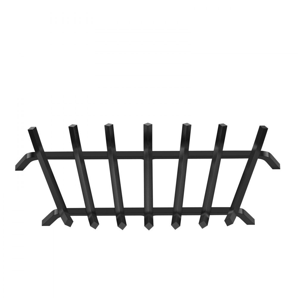 VEVOR Fireplace Log Grate, 30 inch Heavy Duty Fireplace Grate with 6 Support Legs, 3/4’’ Solid Powder-coated Steel Bars, Log Firewood Burning Rack Holder for Indoor and Outdoor Fireplace 
