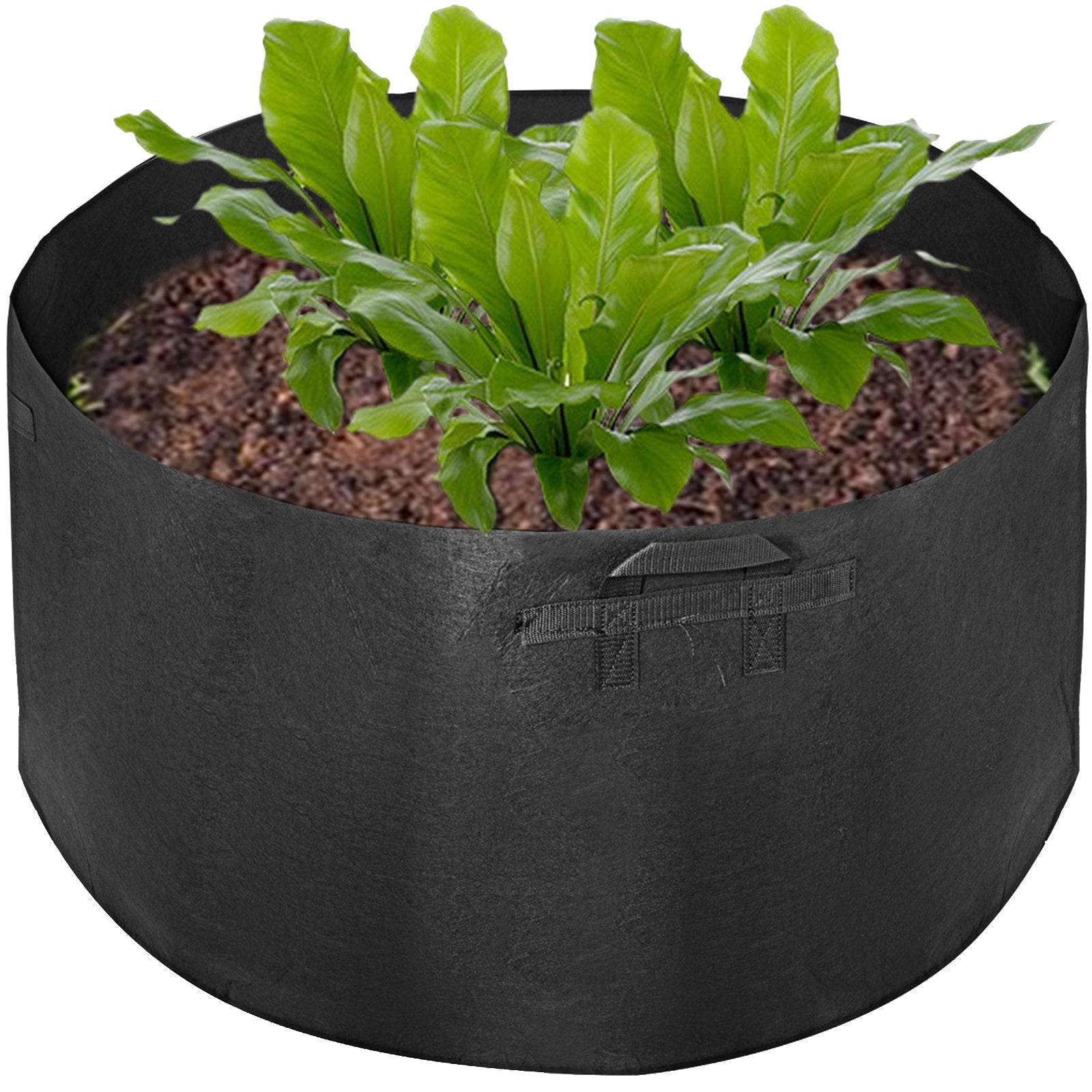 12-Pack 100 Gallon Plant Grow Bag with Handles Aeration Fabric Pots Washable Reusable 