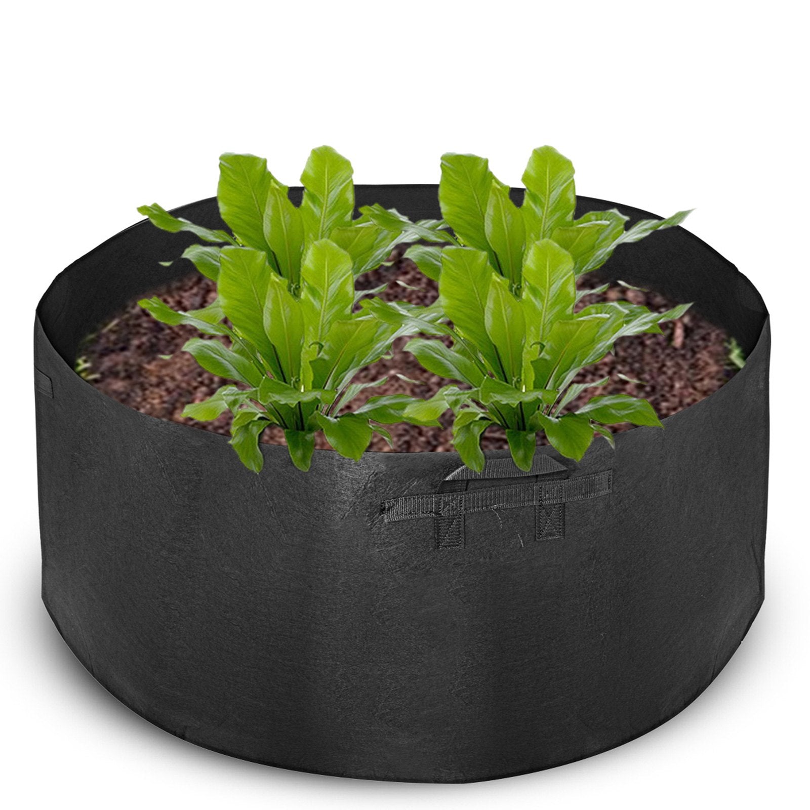 5PCS x 200Gallon Plant Grow Bags Fabric Grow Pots With Handles Heavy Duty Sturdy 