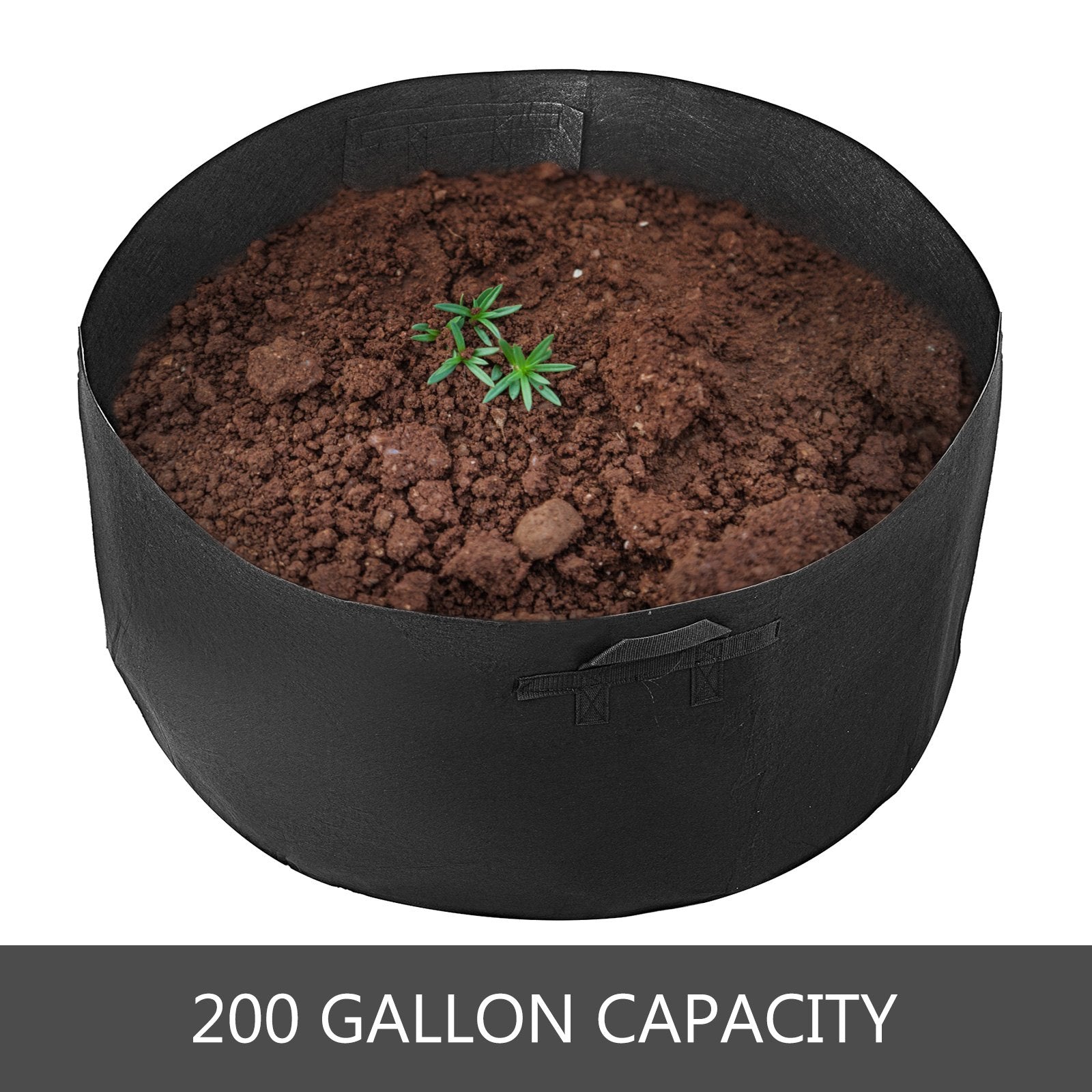 5PCS x 200Gallon Plant Grow Bags Fabric Grow Pots With Handles Heavy Duty Sturdy 