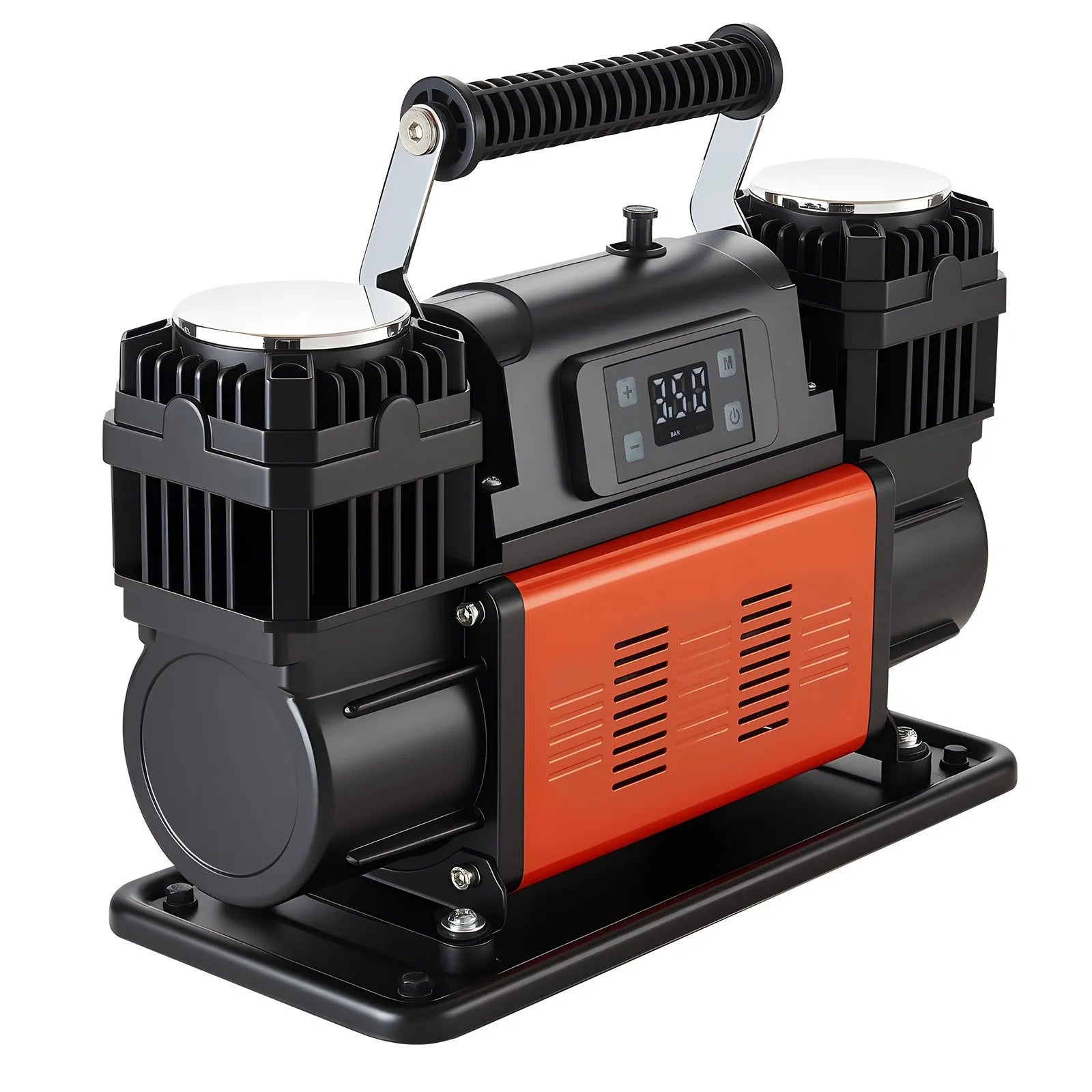 VEVOR Dual-Cylinder Heavy Duty Air Compressor, 10.6CFM Auto-Stop Portable Tire Inflator, 12V 150PSI Offroad Air Pump with LCD Digital Display & Adapters for Truck Car SUV 4 x 4 Vehicle RV 