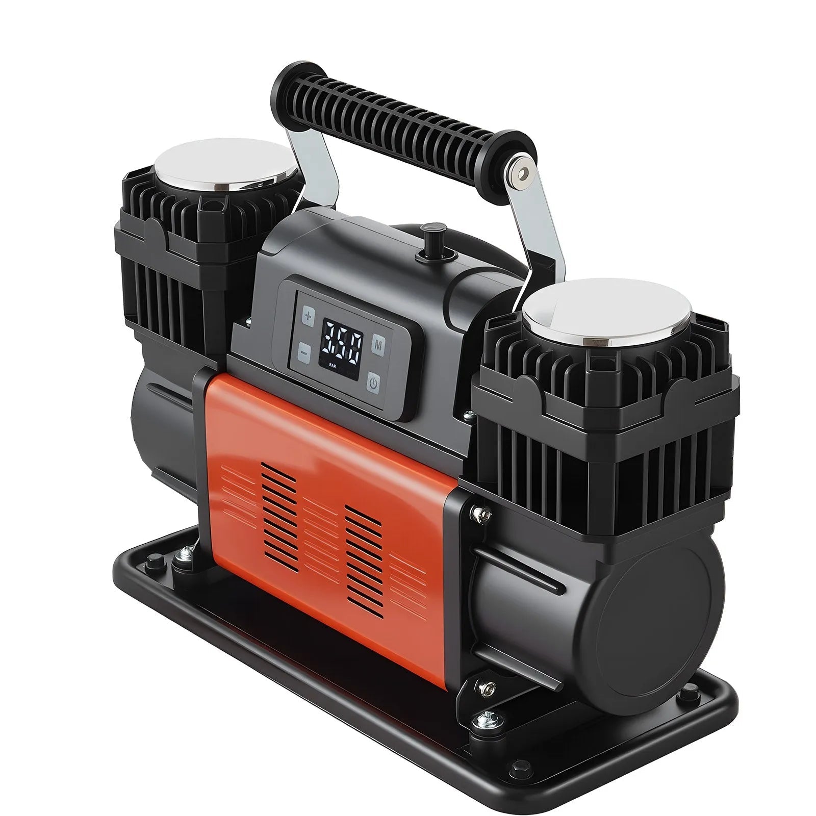 VEVOR Dual-Cylinder Heavy Duty Air Compressor, 10.6CFM Auto-Stop Portable Tire Inflator, 12V 150PSI Offroad Air Pump with LCD Digital Display & Adapters for Truck Car SUV 4 x 4 Vehicle RV 