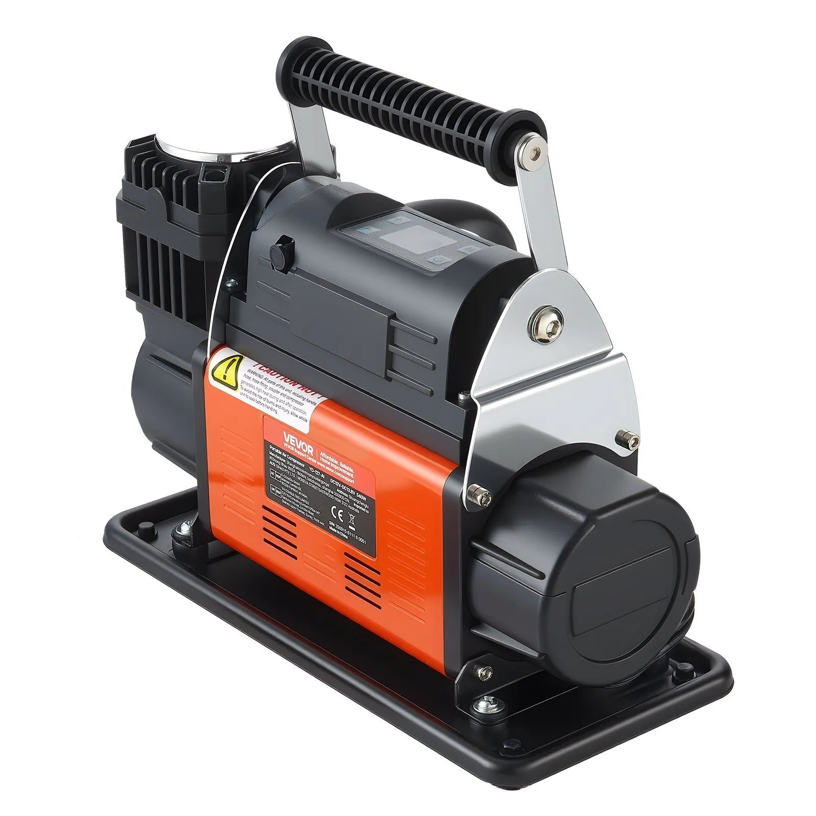 VEVOR 12V Heavy Duty Air Compressor, Auto-Stop Portable Tire Inflator with LCD Digital Display, 7.14 CFM 150PSI Offroad Air Pump with Adapters for Trucks Car SUV 4 x 4 Vehicle RV 