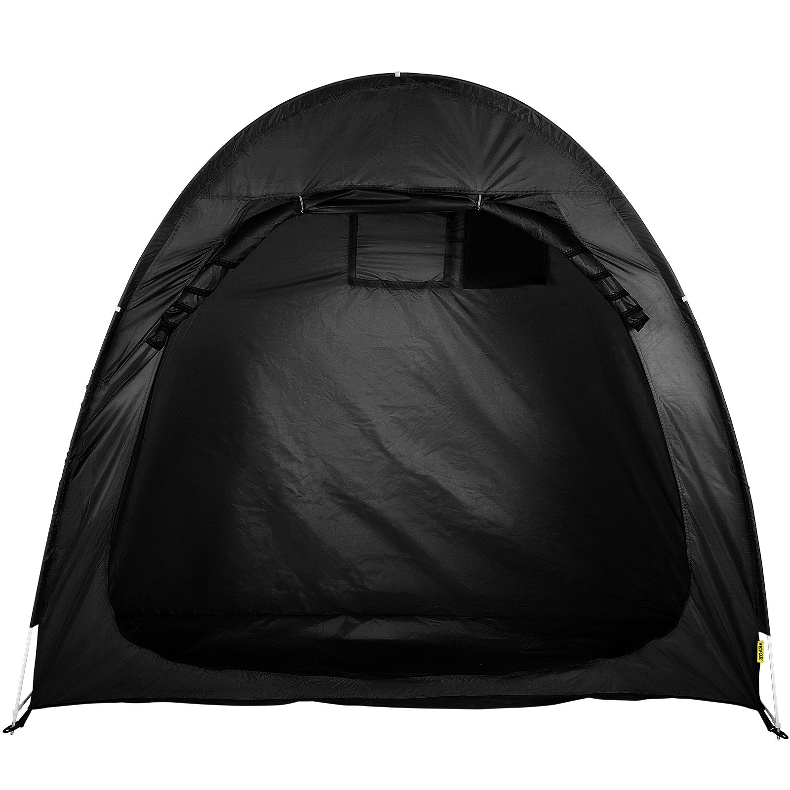 VEVOR Bike Cover Storage Tent, 420D Oxford Portable for 2 Bikes, Outdoor Waterproof Anti-Dust Bicycle Storage Shed, Heavy Duty for Bikes, Lawn Mower, and Garden Tools, w/ Carry Bag and Pegs, Black 