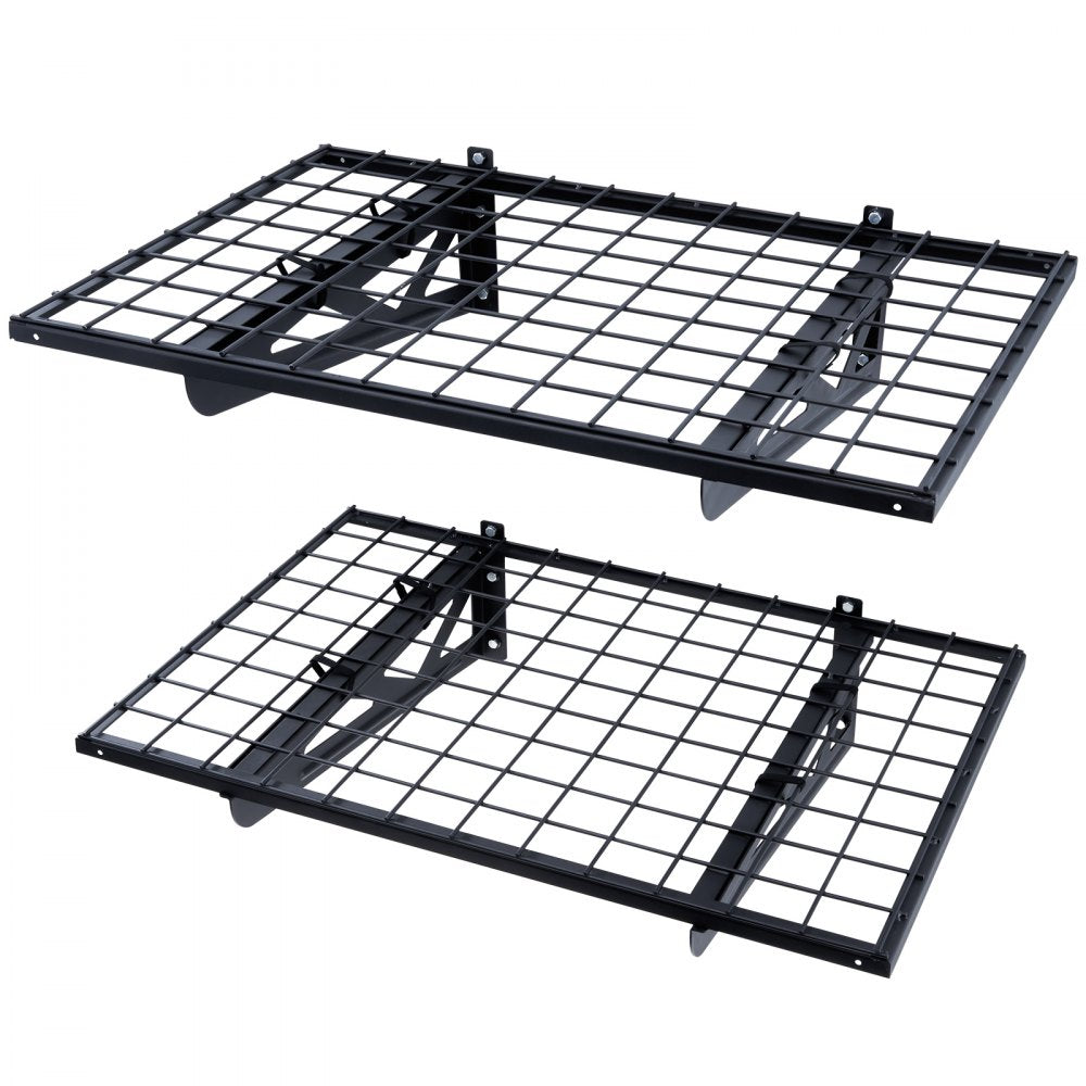 VEVOR Garage Storage Shelving, 2 Pack, 3 x 2 ft Heavy Duty Garage Shelves Wall Mounted, 500 lbs Load Capacity(Total) Garage Storage Rack Floating Shelves, Suitable for Shop, Shed, Garage Storage 