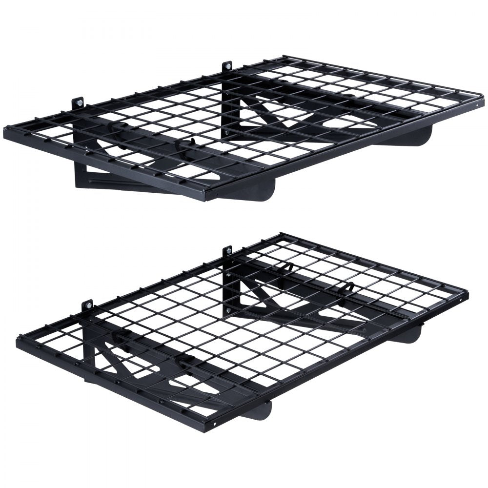 VEVOR Garage Storage Shelving, 2 Pack, 3 x 2 ft Heavy Duty Garage Shelves Wall Mounted, 500 lbs Load Capacity(Total) Garage Storage Rack Floating Shelves, Suitable for Shop, Shed, Garage Storage 