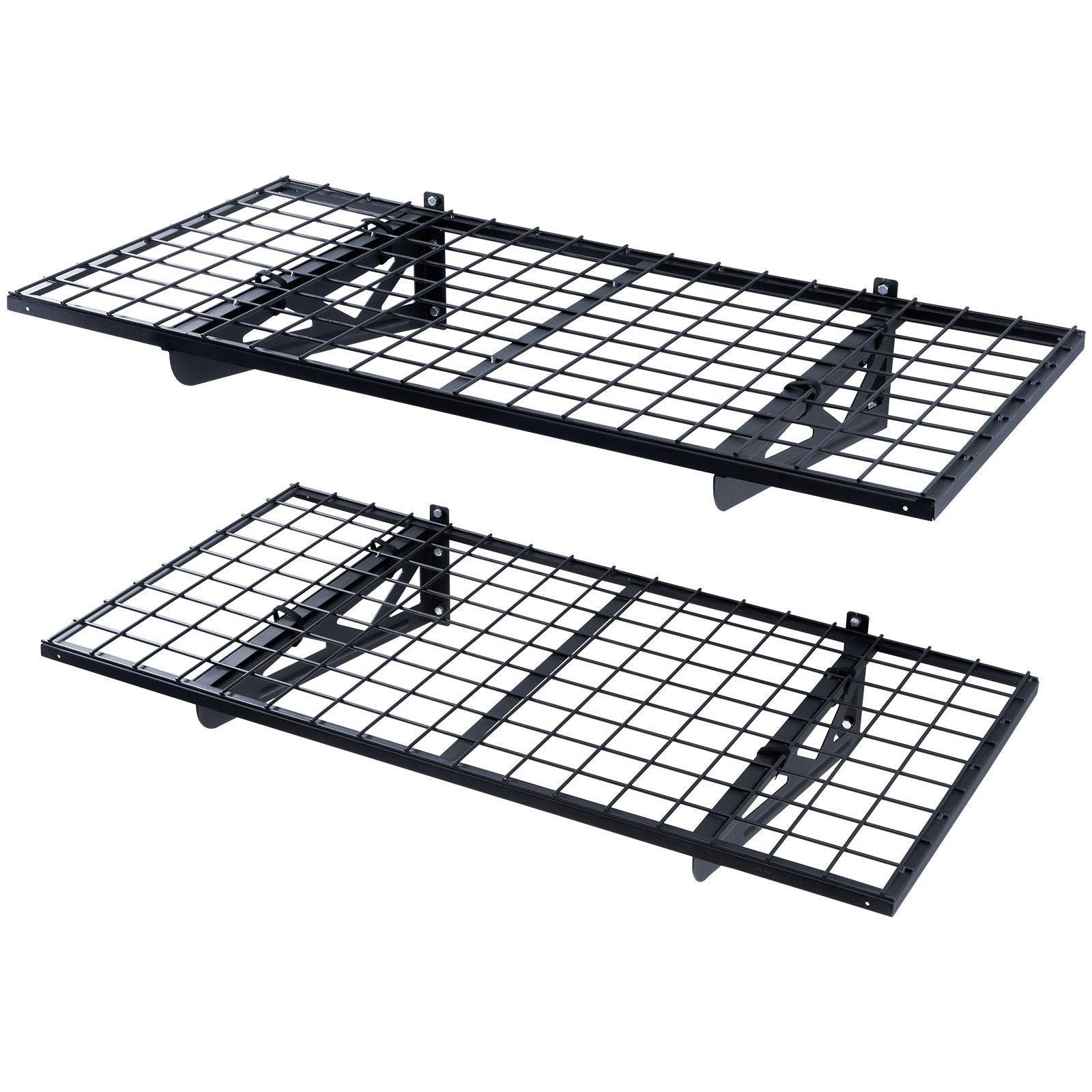 VEVOR Garage Storage Shelving, 2 Pack, 4 x 2 ft Heavy Duty Garage Shelves Wall Mounted, 502 lbs Load Capacity(Total) Garage Storage Rack Floating Shelves, Suitable for Shop, Shed, Garage Storage 