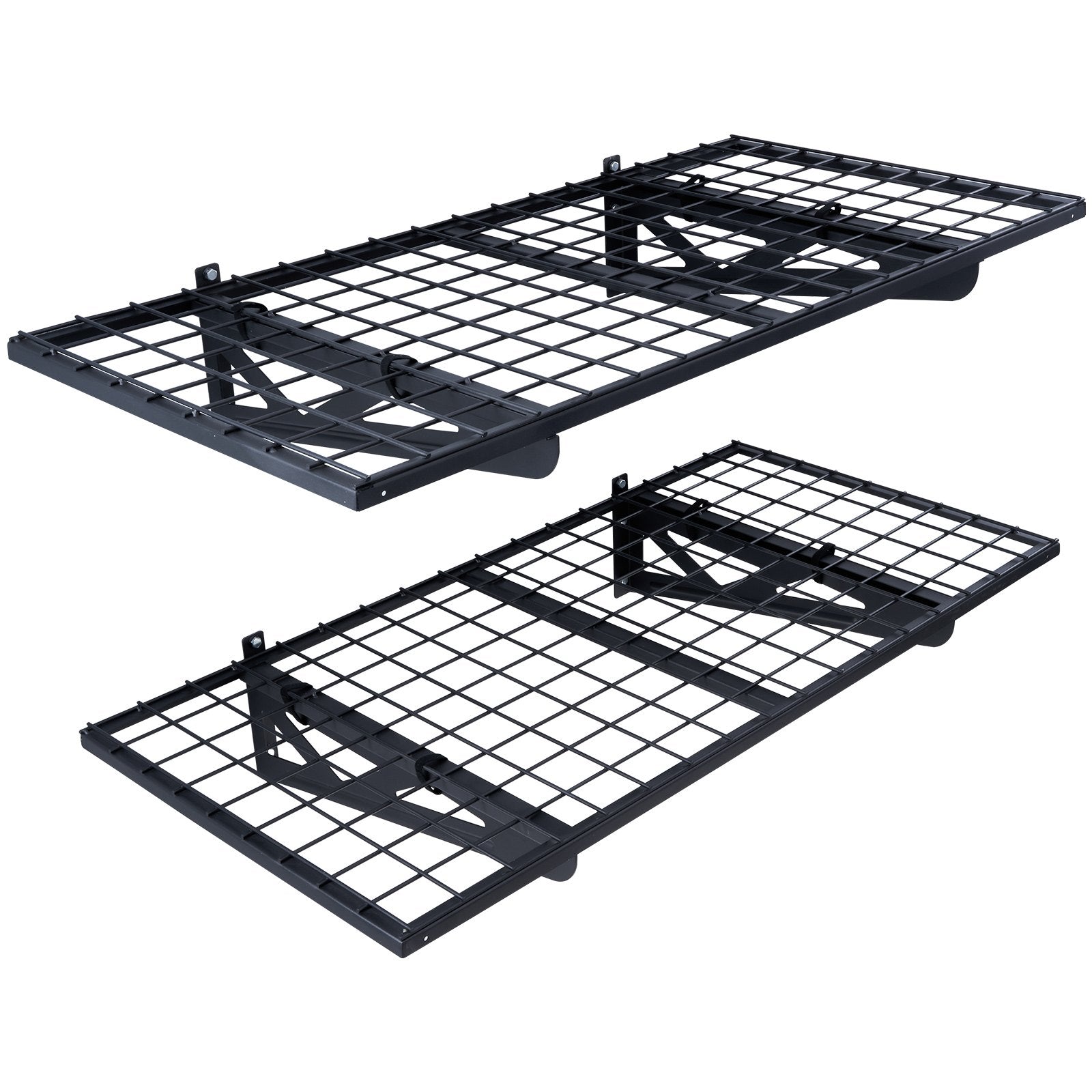 VEVOR Garage Storage Shelving, 2 Pack, 4 x 2 ft Heavy Duty Garage Shelves Wall Mounted, 502 lbs Load Capacity(Total) Garage Storage Rack Floating Shelves, Suitable for Shop, Shed, Garage Storage 