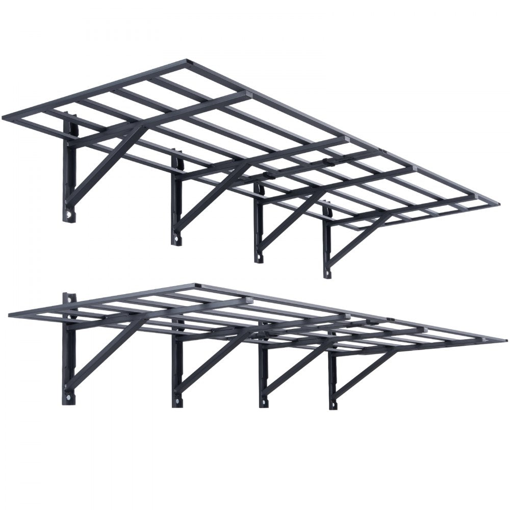 VEVOR Garage Storage Shelving, 2 Pack, 6 x 2 ft Heavy Duty Garage Shelves Wall Mounted, 1600 lbs Load Capacity(Total) Garage Storage Rack Floating Shelves, Suitable for Shop, Shed, Garage Storage 