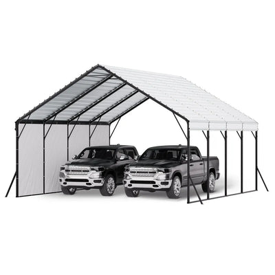 VEVOR Metal Carport 20 x 20 ft Outdoor Car Shelter Garage for Boats Heavy Duty