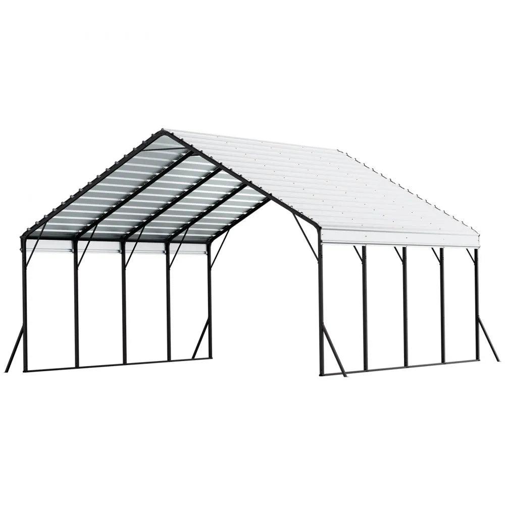 VEVOR Metal Carport 20 x 20 ft Outdoor Car Shelter Garage for Boats Heavy Duty