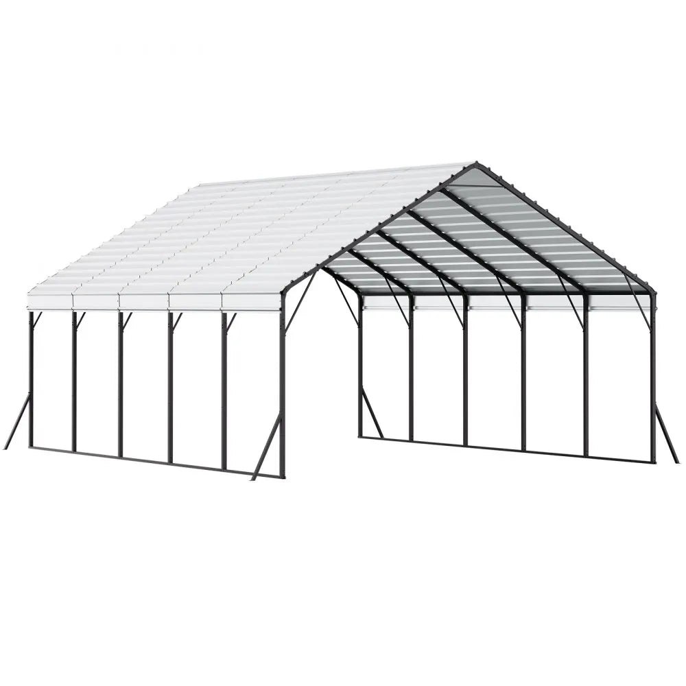VEVOR Metal Carport 20 x 24 ft Outdoor Car Shelter Garage for Boats Heavy Duty