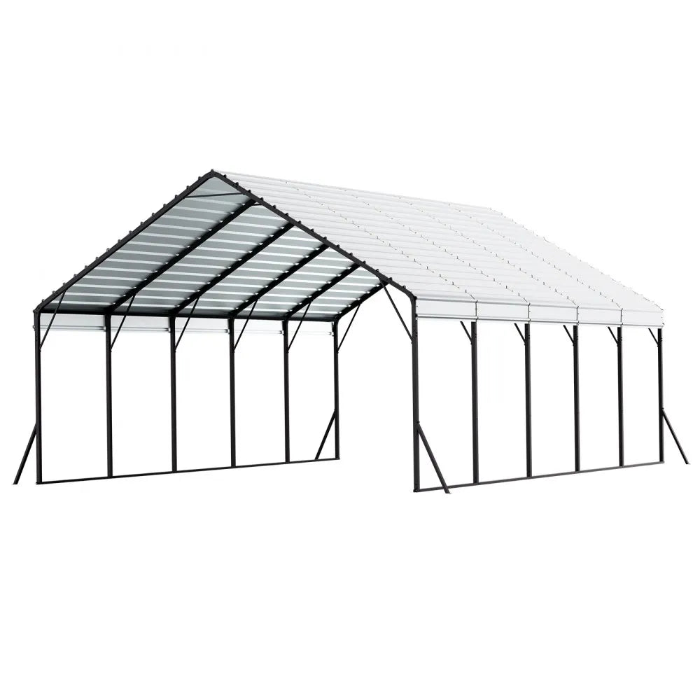 VEVOR Metal Carport 20 x 24 ft Outdoor Car Shelter Garage for Boats Heavy Duty