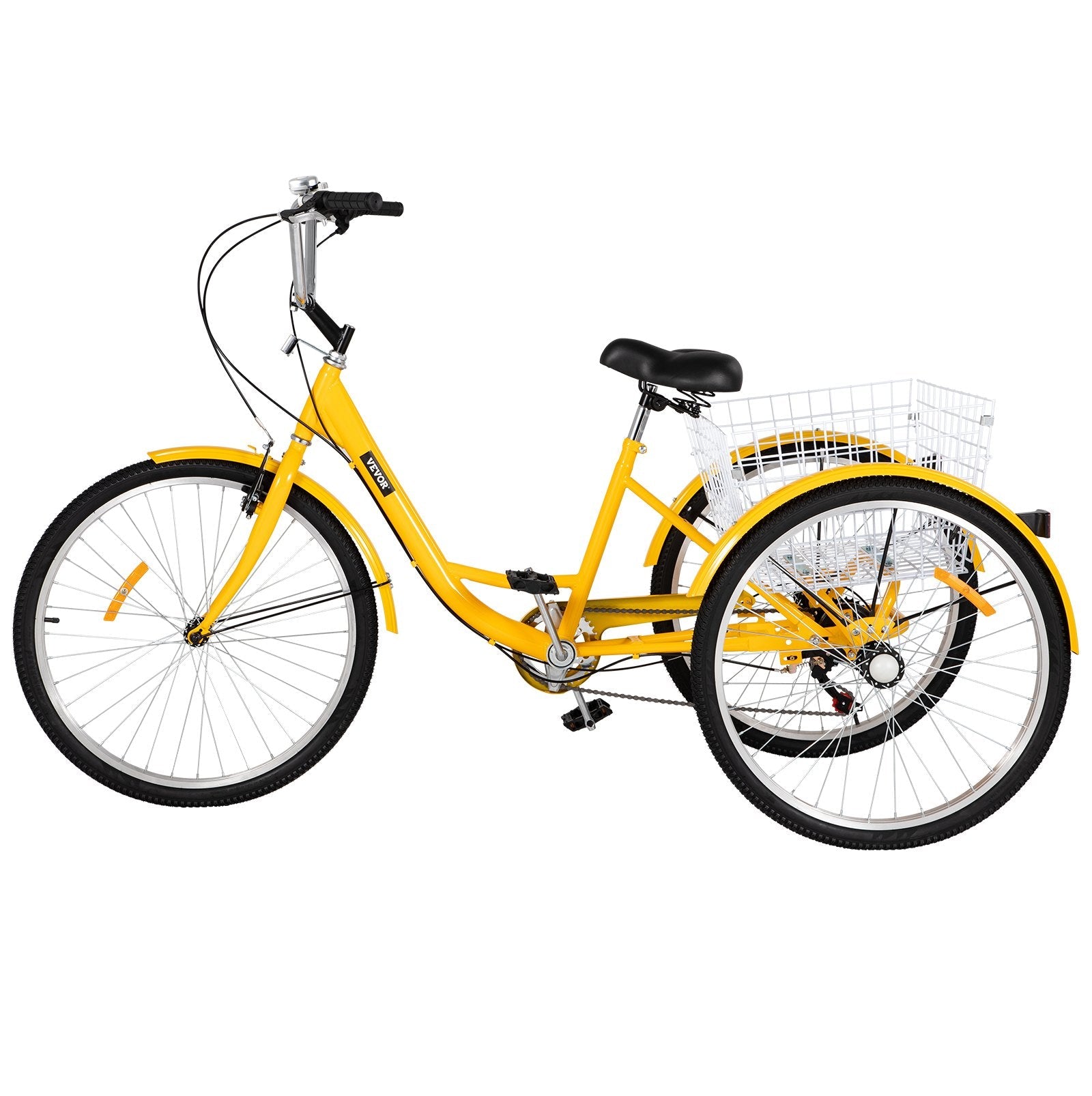 Adult Tricycle 26" 7-Speed 3-Wheel Trike Bicycle Bike Cruise w/ Basket Shooping 