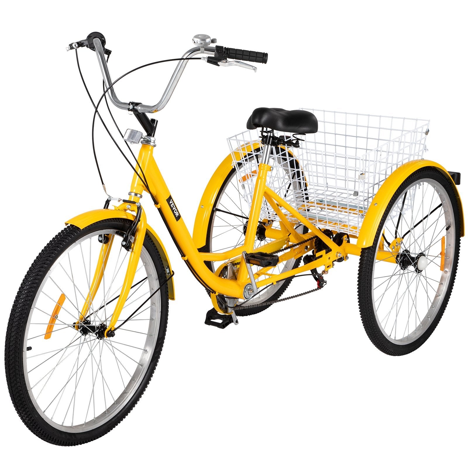Adult Tricycle 26" 7-Speed 3-Wheel Trike Bicycle Bike Cruise w/ Basket Shooping 