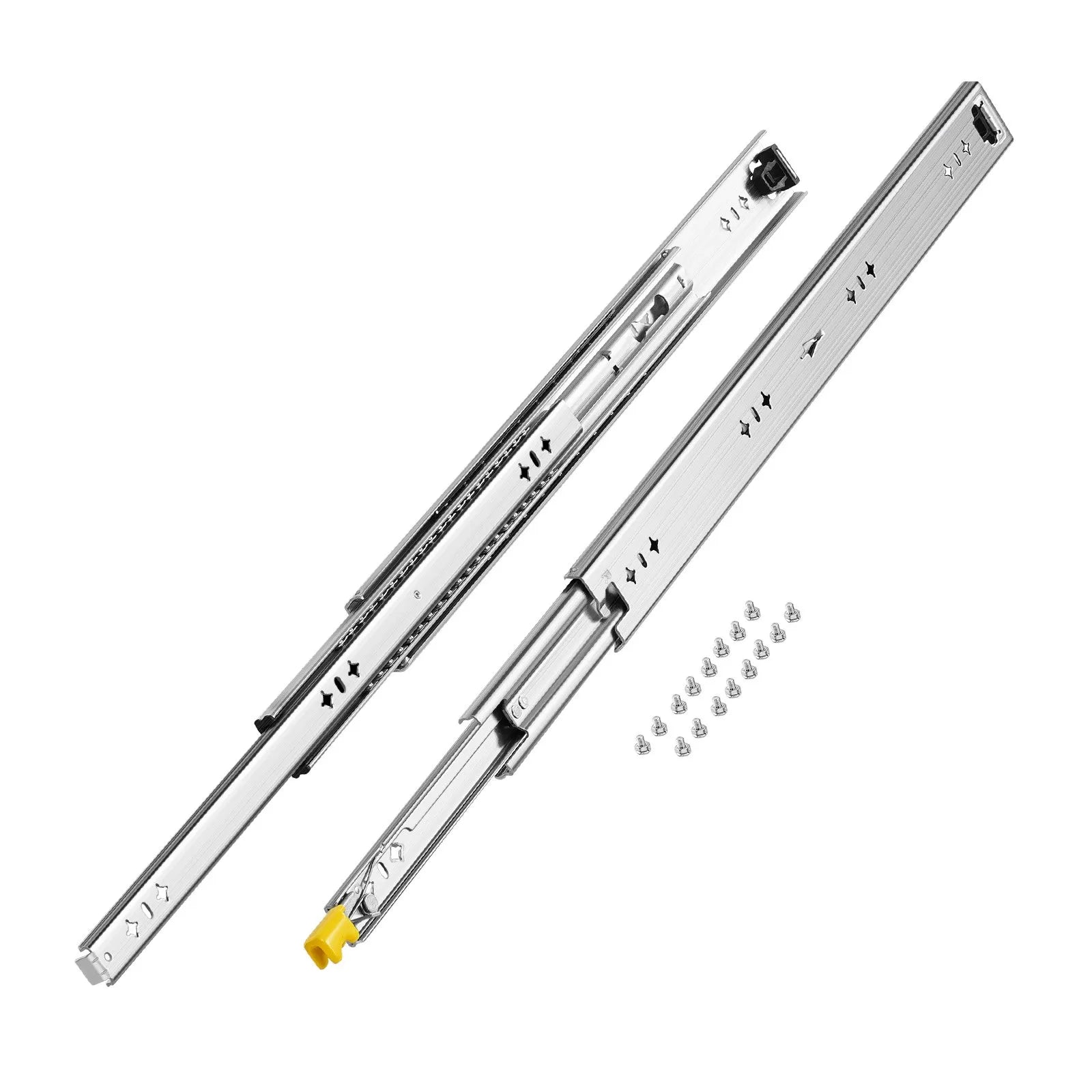 VEVOR 1 Pair Full Extension Drawer Slides 16 18 20 24 30 35 37.4 59 24 32 36 40 48 60 in, 250 lbs Load Capacity Locking Drawer Slides, Ball Bearing with Lock Side Mount Drawer Slide Rail 