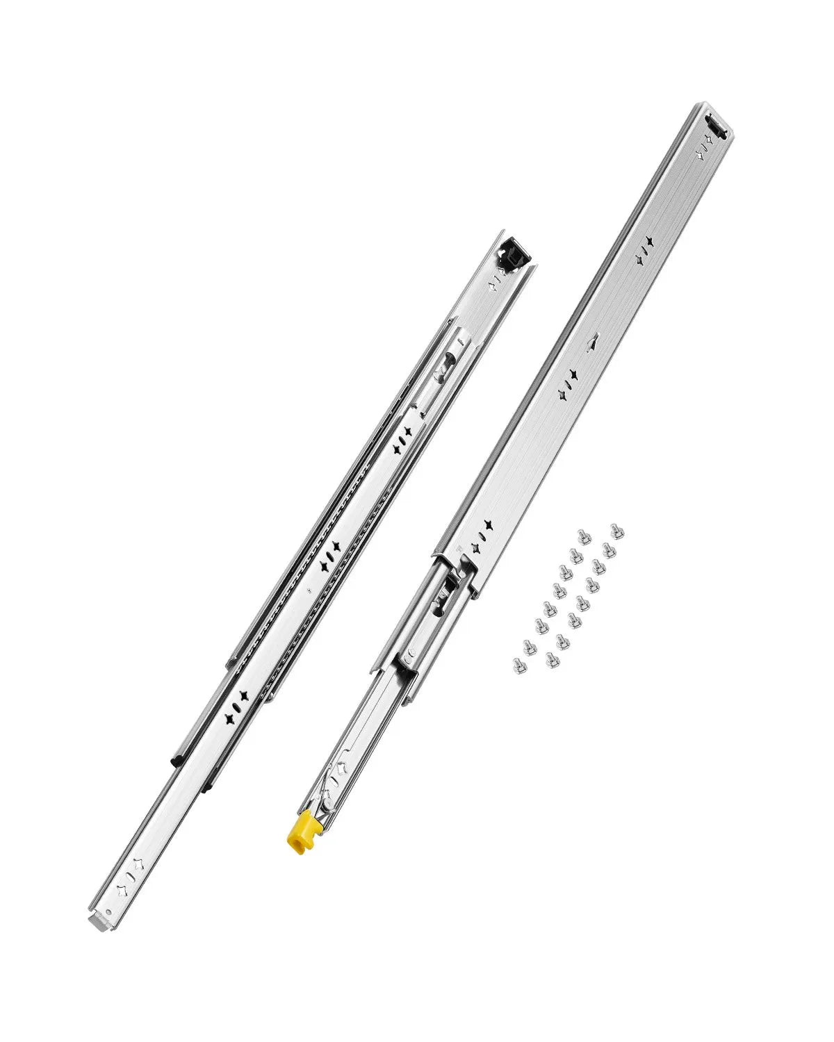 VEVOR 1 Pair Full Extension Drawer Slides 16 18 20 24 30 35 37.4 59 24 32 36 40 48 60 in, 250 lbs Load Capacity Locking Drawer Slides, Ball Bearing with Lock Side Mount Drawer Slide Rail 