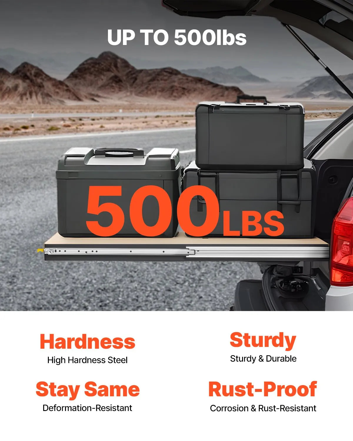 VEVOR Full Extension Drawer Slides 18 20 22 28 30 32 36 38 40 44 48 52 56 60 in, 500 lbs Load Capacity Locking Drawer Slides, Ball Bearing with Lock Side Mount Drawer Slide Rail 