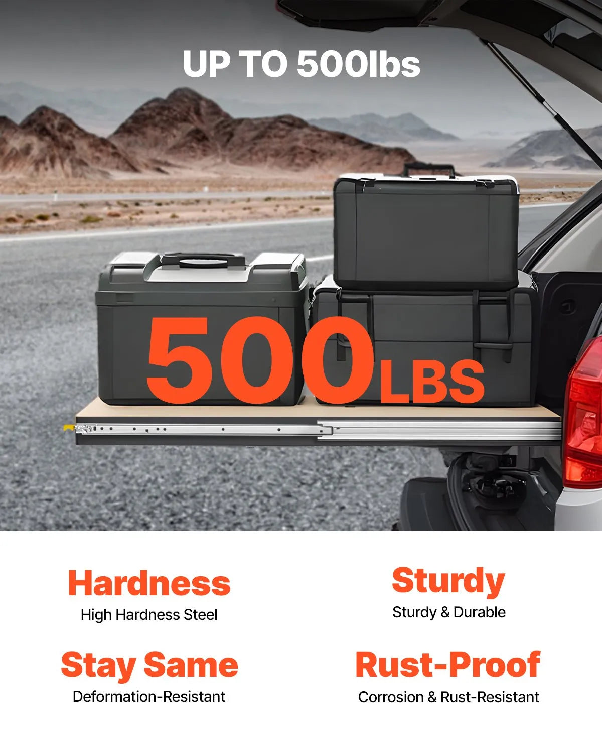 VEVOR 1 Pair Full Extension Drawer Slides 16 18 20 24 30 35 37.4 59 24 32 36 40 48 60 in, 500 lbs Load Capacity Locking Drawer Slides, Ball Bearing with Lock Side Mount 