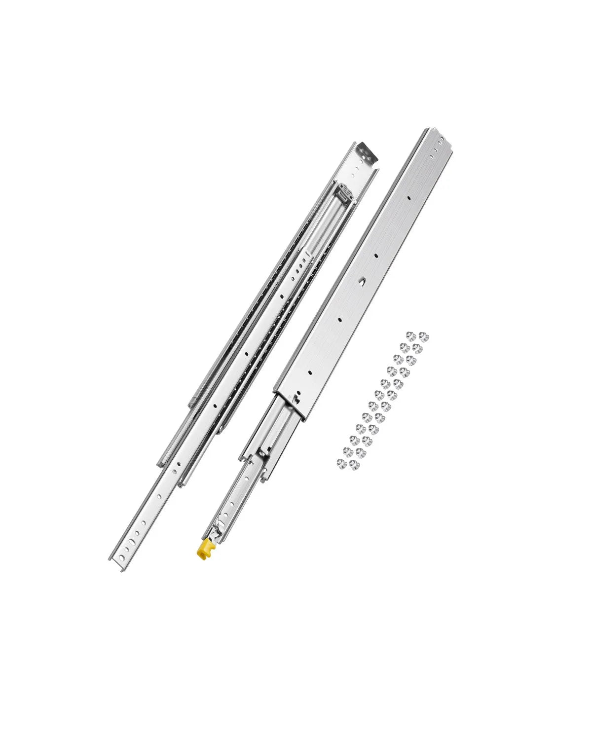 VEVOR 1 Pair Full Extension Drawer Slides 16 18 20 24 30 35 37.4 59 24 32 36 40 48 60 in, 500 lbs Load Capacity Locking Drawer Slides, Ball Bearing with Lock Side Mount Drawer Slide Rail 