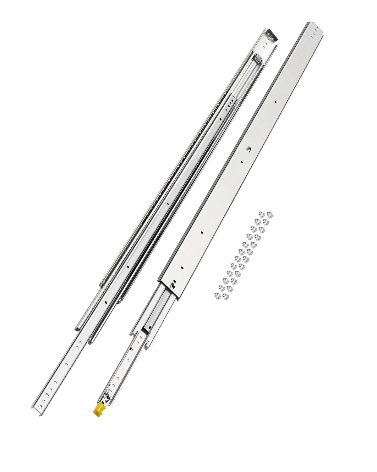 VEVOR 1 Pair Locking Full Extension Drawer Slides, 16–60 in Sizes, 500 lbs Heavy-Duty Ball Bearing Side Mount Rails 