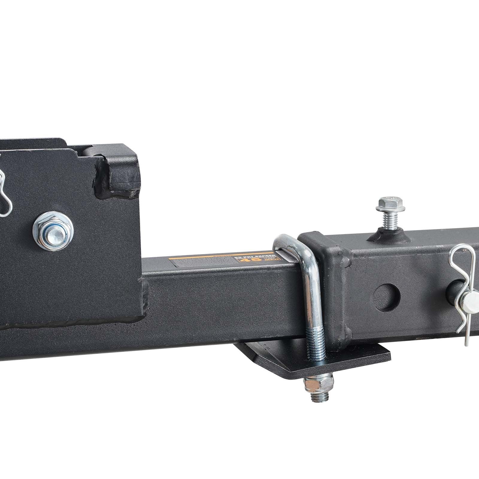 VEVOR Hitch Mount Wheelchair Carrier 45.3" x 25.6", 500LBS Mobility Scooter Carrier with Folding Ramp, Iron Trailer Hitch Rack Basket with Stabilizer, Straps, Fit 2" Hitch Receiver for SUV Van Car 