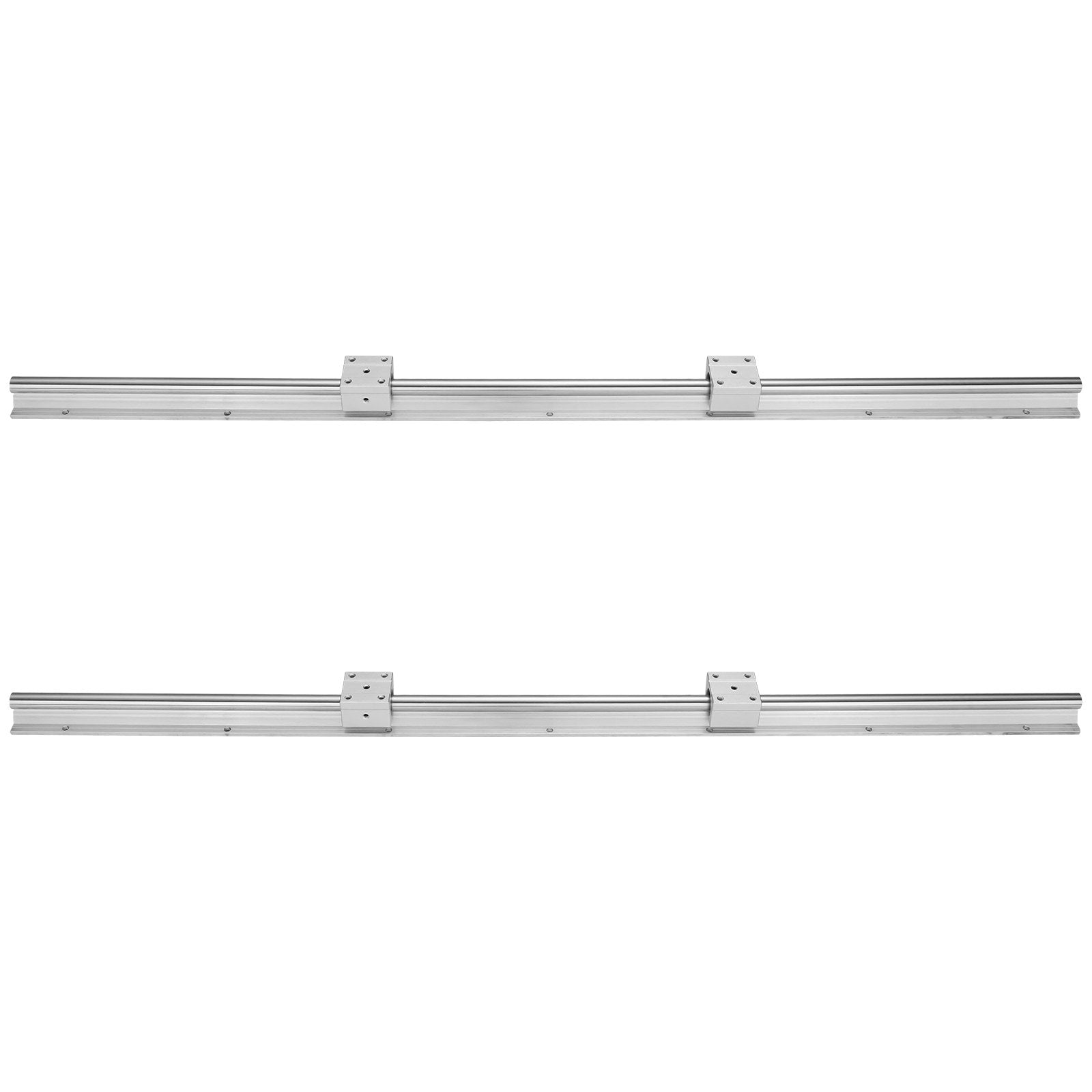 VEVOR Linear Guide Rail Set, SBR12 1000mm, 2 PCS 39.4 in/1000 mm SBR12 Guide Rails and 4 PCS SBR12UU Slide Blocks, Linear Rails and Bearings Kit for Automated Machines DIY Project CNC Router Machines 