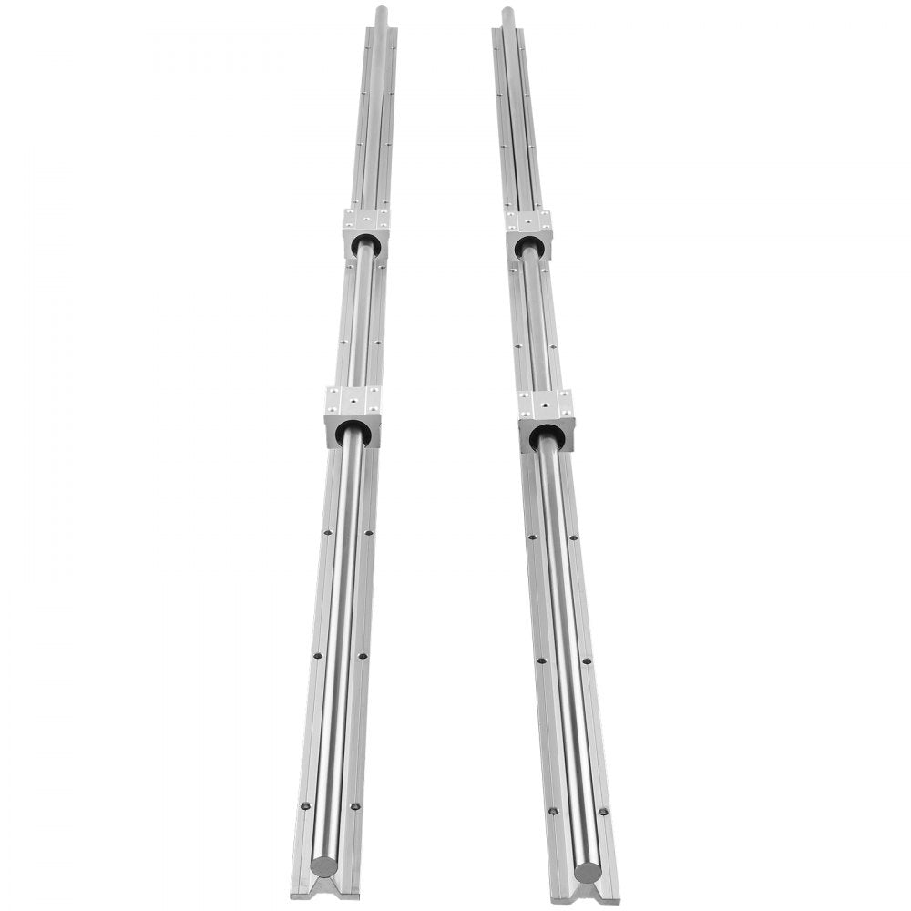 VEVOR Linear Guide Rail Set, SBR16 1500mm, 2 PCS 59 in/1500 mm SBR16 Guide Rails and 4 PCS SBR16UU Slide Blocks, Linear Rails and Bearings Kit for Automated Machines DIY Project CNC Router Machines 