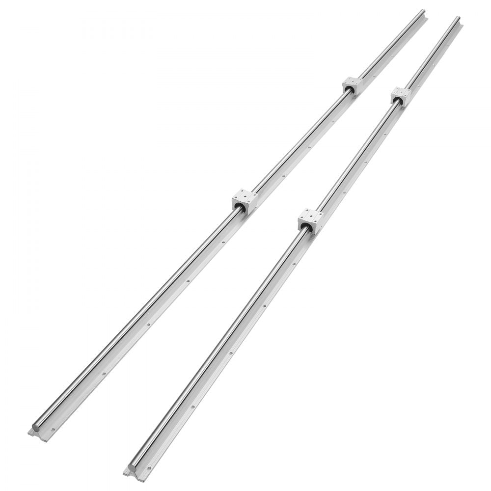VEVOR Linear Guide Rail Set, SBR16 2000mm, 2 PCS 78.7 in/2000 mm SBR16 Guide Rails and 4 PCS SBR16UU Slide Blocks, Linear Rails and Bearings Kit for Automated Machines DIY Project CNC Router Machines 