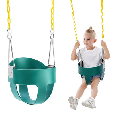 VEVOR Toddler Swing Seat High Back Full Bucket Baby Swing Seat Support 150 lbs 