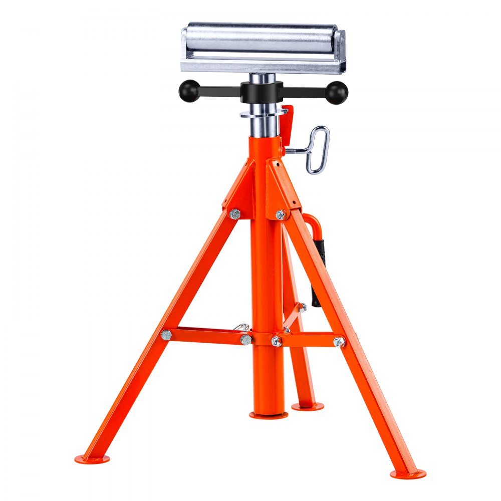 VEVOR Roller Stand, Heavy Duty 2500 LBS Load Capacity, 27.6"-52" Height Adjustable, 45# Steel Folding Roller Support Stand for Long Boards, Metal Pipes or Bars 