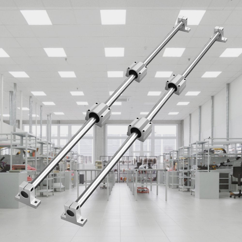 VEVOR Linear Guide Rail Set, SFC16 1000mm, 2 PCS 39.4 in/1000 mm SFC16 Guide Rails 4 PCS SC16 Slide Blocks 4 PCS Rail Supports, Linear Rails and Bearings Kit for Automated Machines CNC DIY Project 