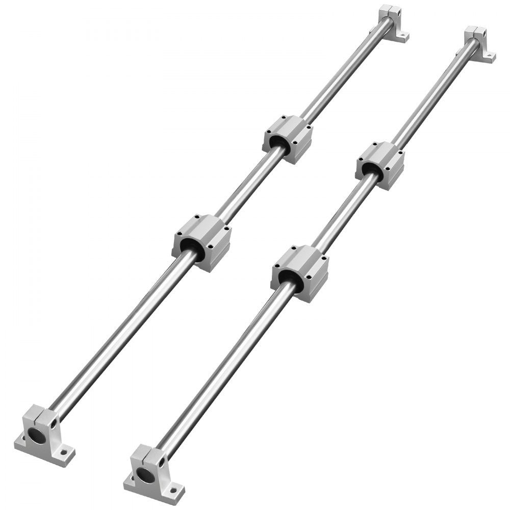 VEVOR Linear Guide Rail Set, SFC20 1000mm, 2 PCS 39.4 in/1000 mm SFC20 Guide Rails 4 PCS SC20 Slide Blocks 4 PCS Rail Supports, Linear Rails and Bearings Kit for Automated Machines CNC DIY Project 