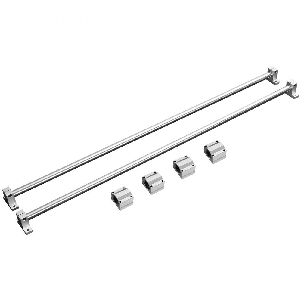 VEVOR Linear Guide Rail Set, SFC20 1000mm, 2 PCS 39.4 in/1000 mm SFC20 Guide Rails 4 PCS SC20 Slide Blocks 4 PCS Rail Supports, Linear Rails and Bearings Kit for Automated Machines CNC DIY Project 