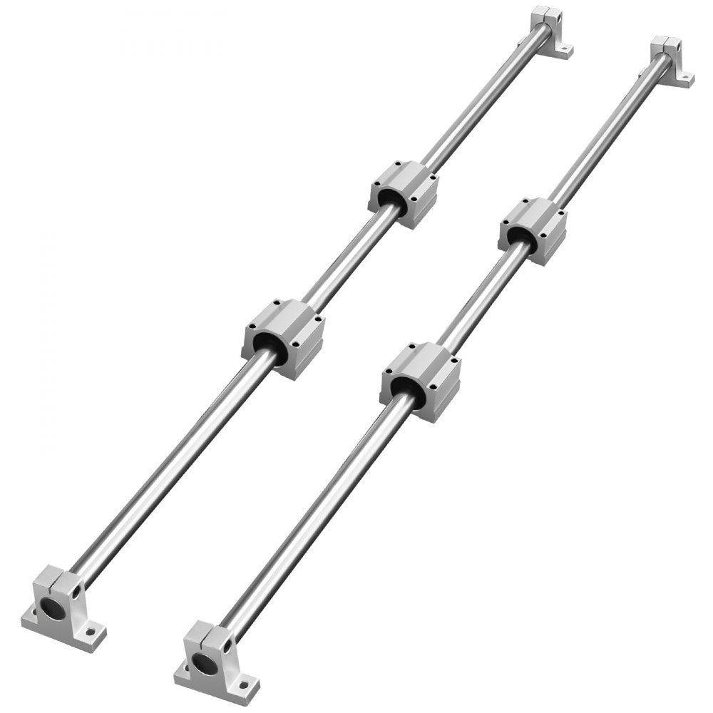 VEVOR Linear Guide Rail Set, SFC20 1000mm, 2 PCS 39.4 in/1000 mm SFC20 Guide Rails 4 PCS SC20 Slide Blocks 4 PCS Rail Supports, Linear Rails and Bearings Kit for Automated Machines CNC DIY Project 