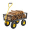 VEVOR Steel Garden Cart 500lb Capacity Heavy Duty Yard Wagon Cart 10in Tires
