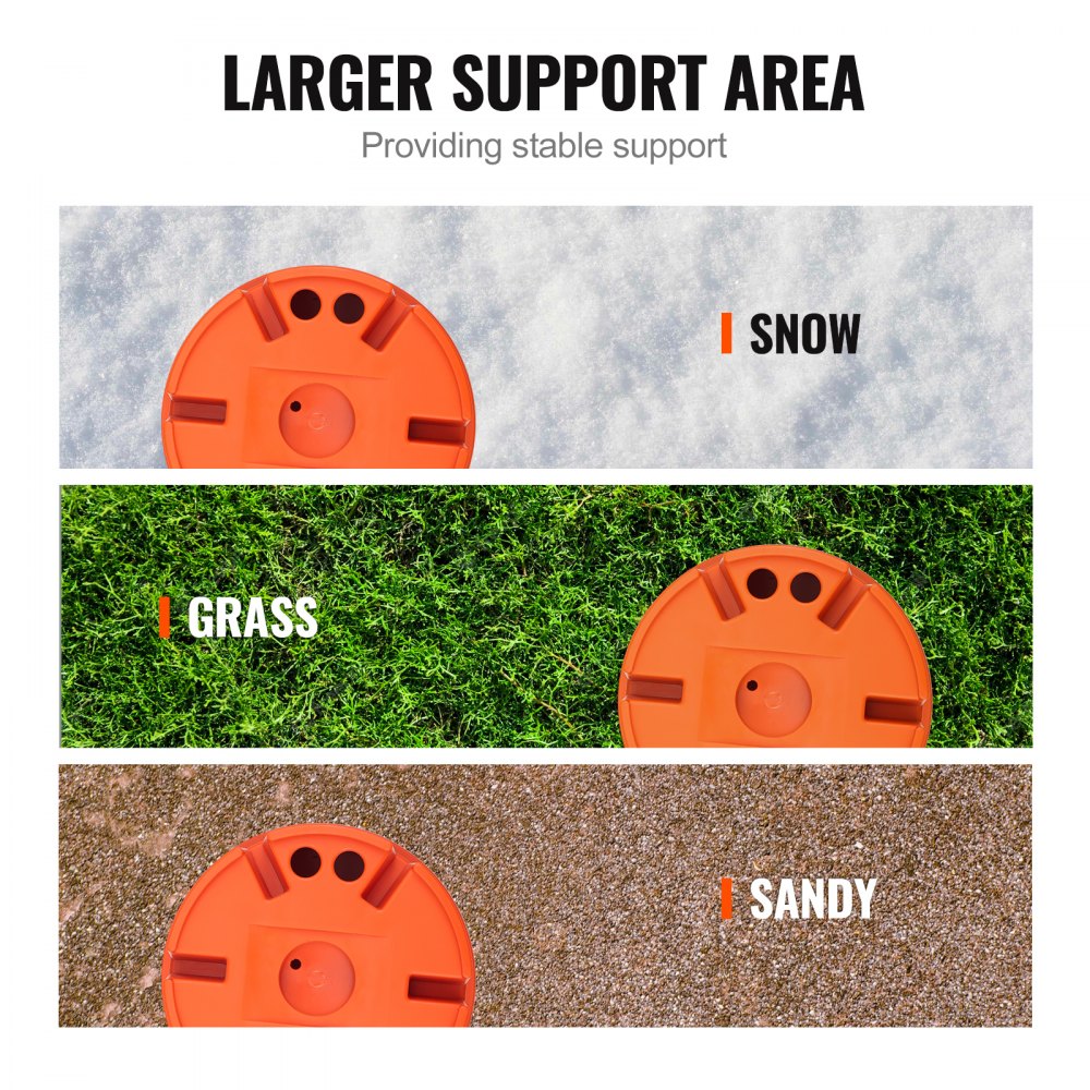 VEVOR Trailer Jack Block, 2000 lbs Capacity per RV Leveling Block, High-quality Polypropylene RV Camper Stabilizer Blocks, RV Travel Accessories Use for Any Tongue Jack, Post, Foot, 5th Wheels, 2-Pack 