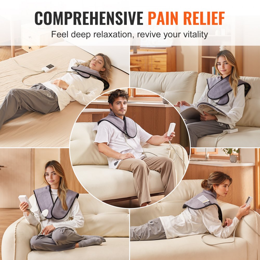 VEVOR Far Infrared Heating Pad 54 Natural Jade & 30 Tourmaline Stone Heating Pad 